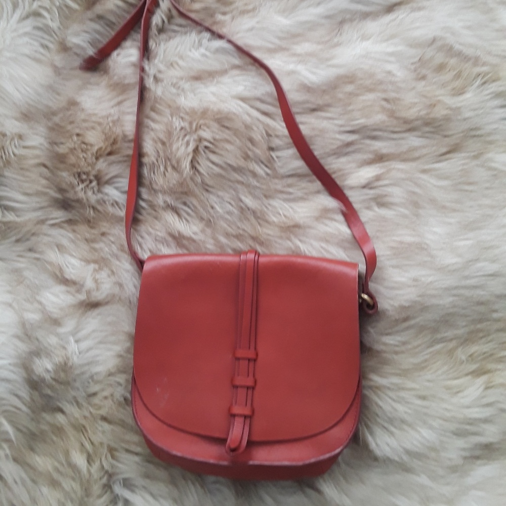 Lucky Brand Cognac Leather Lined Crossbody
